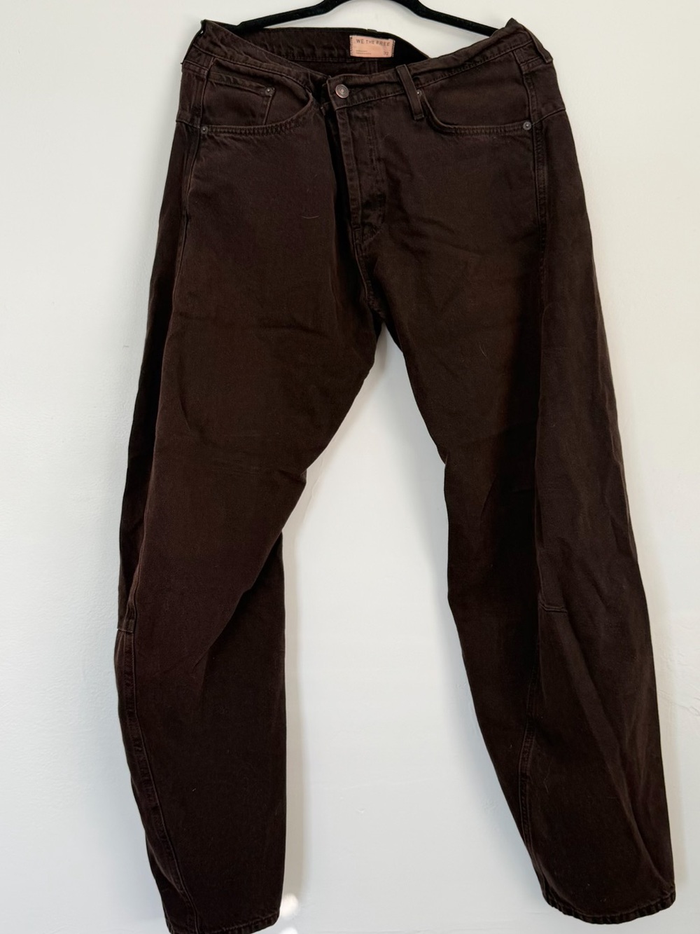 We The Free Dark Brown Relaxed Jeans